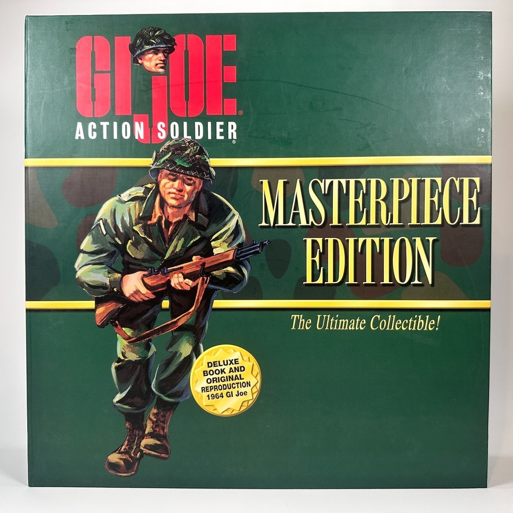 GI JOE ACTION SOLDIER 12" Army Figure MASTERPIECE EDITION & Deluxe Book NIB 1996